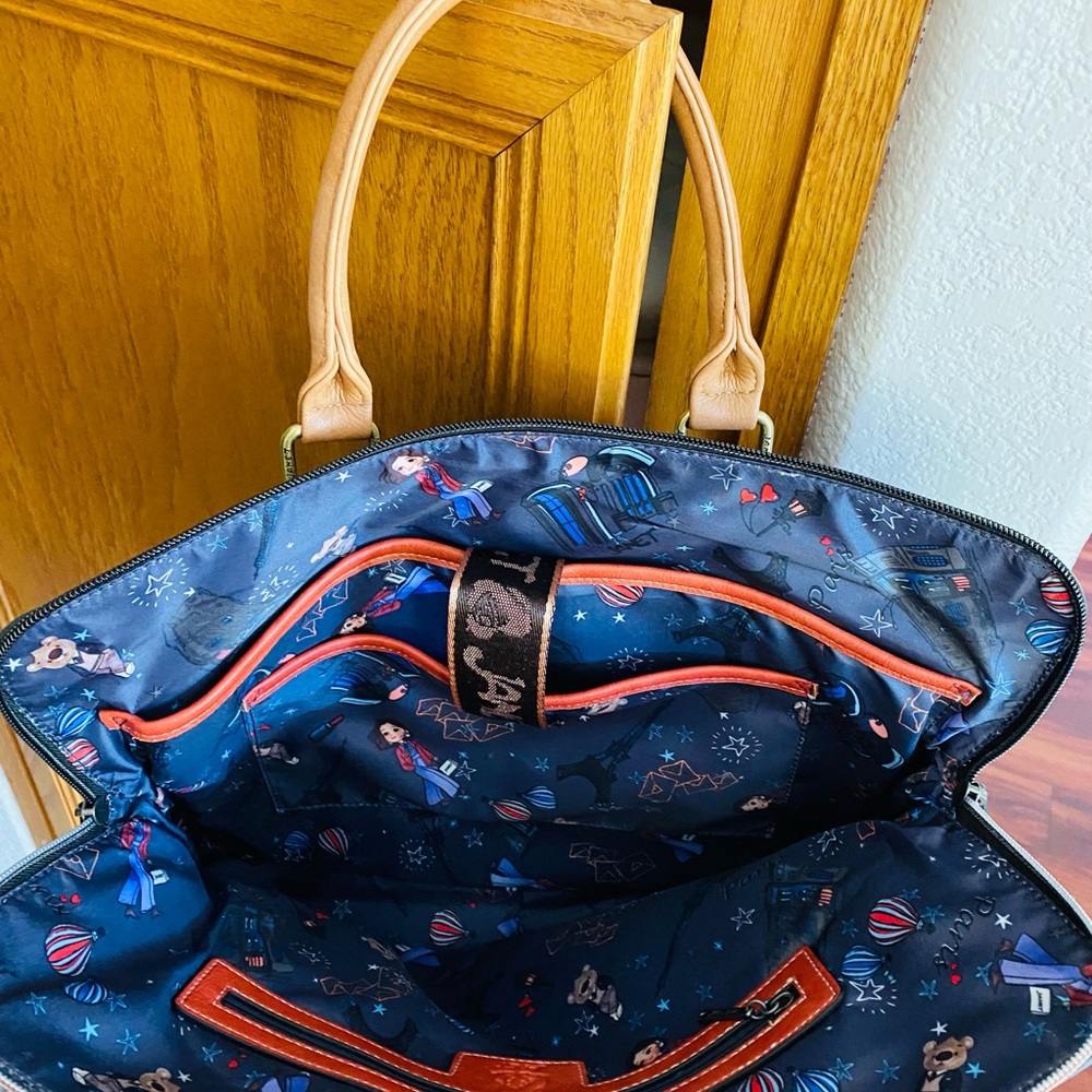 Janet Bear. Black and Gray Paris Themed Laptop Bag - Picture 4 of 6